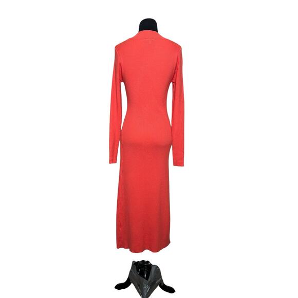 Fashion Nova orange long sleeves knit sweater dress size M - Picture 2 of 12